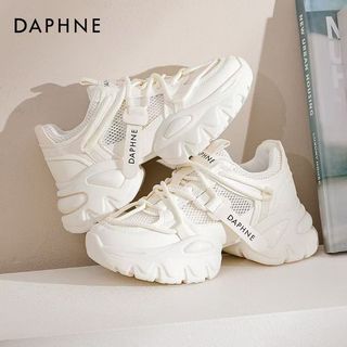 【官方正品】免運 Daphne/達芙妮 春季 爆款 厚底鞋 增高鞋 舒適 時尚 運動 休閒 白色 老爹鞋女 鞋子