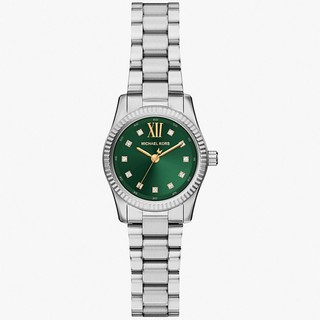 Michael Kors MK Lexington 時尚晶鑽大三針女錶 手錶-綠/26mm MK7580