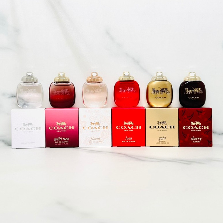 COACH 時尚經典女性淡香精系列小香4.5ML(時尚櫻桃/時尚閃耀/時尚戀紅/時尚經典/芙洛麗/嫣紅芙洛麗)#紫羅香水