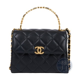 CHANEL AP2945 黑金琺瑯 22B HANDLE 肩背包 晶片款