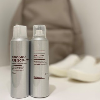 BOX🇯🇵﹝現貨﹞日本 MUJI 無印良品 免水洗鞋泡沫清潔劑 白鞋救星 泡沫噴霧清潔 鞋面清潔劑