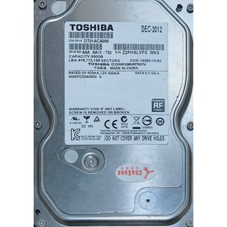 廉售 二手 Toshiba 3.5吋硬碟 500G HDD 傳統硬碟 7200轉 內接硬碟 DT01ACA050