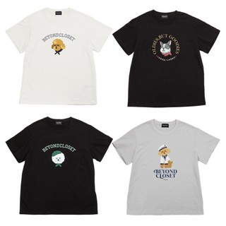 【Grace Gift】衣服 短袖【韓國Beyond Closet 印花短版設計Tshirt】4色 Tshirt