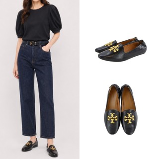 TORY BURCH ELEANOR雙T金屬LOGO樂福鞋(黑)｜100%原廠真品｜JS Maxx官方旗艦館
