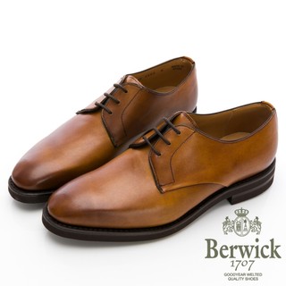 【BERWICK】西班牙進口-EXTRALIGHT 輕量素面綁帶紳士鞋 -棕435019KM24