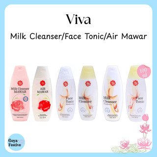 Viva Milk Cleanser Air Mawar Face Tonic Melembabkan Calming
