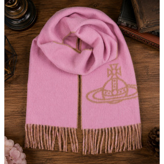 現貨UrbanGate🔥 Vivienne Westwood Pink Wool Orb Scarf 雙面羊毛圍巾
