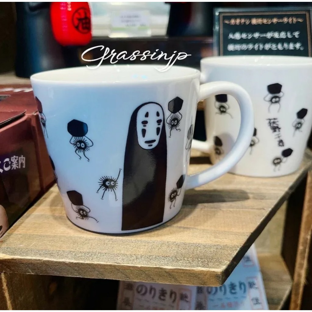 【小草日貨】再入荷!! 現貨 日本 宮崎駿 神隱少女 無臉男&寶寶鼠 溫感變色馬克杯/杯子/陶瓷馬克杯/ 吉卜力 煤炭球
