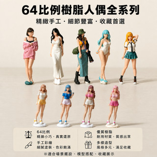 1/64粉色裙子人偶 3d人偶 樹脂人偶 3d列印 微縮模型車模場景搭配 沙盤迷你小人樹脂人物擺件 可客製人偶 來圖訂製