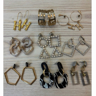 二手9副耳環jewelry 耳釘耳針 墜式 圈圈耳環