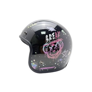 EVO 安全帽 CA-310M 花彩 XX熊 鏡黑 半拆洗 復古帽 三扣 快速插扣 半罩