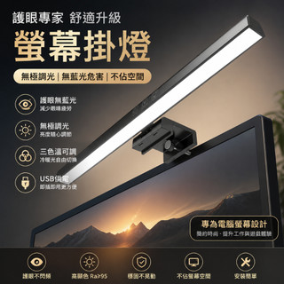 電腦螢幕掛燈 無閃頻 無眩光 筆電掛燈 螢幕掛燈 顯示器掛燈 螢幕夾燈