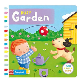 正版硬頁拉拉書 Busy 系列：Busy Garden 硬頁書 親子繪本 英國Campbell操作書
