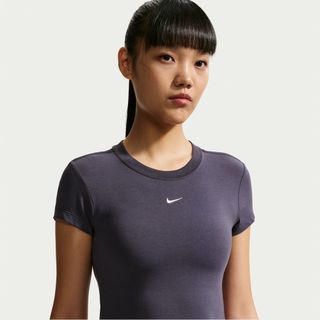 NIKE AS W NSW NK CHLL KNT MD CRP 女 運動上衣 訓練 慢跑 碳黑-FV5509014