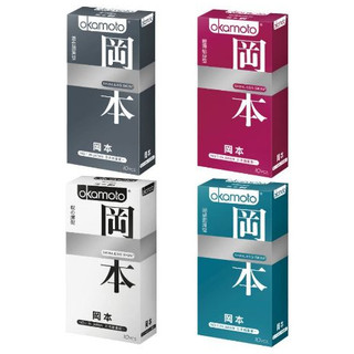 岡本Okamoto Skinless 蝶薄型10入+輕薄貼身10入+潮感潤滑10入+混和潤薄10入 4款各一 保險套