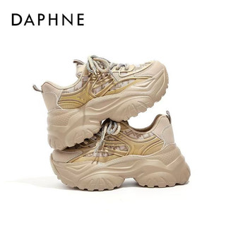 【官方正品】DAPHNE 達芙妮2026年 秋季 爆款 舒適 厚底鞋女 增高 百搭 運動風 休閒老爹鞋女 運動鞋 鞋子