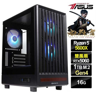 鬼武者】全新 R5 5600X 華碩 TUF WIFI 超頻雙扇RTX5060 飇16G 電競 1T 電腦 主機