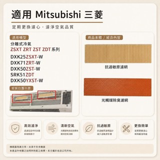 【現貨】適用Mitsubishi三菱重工分離式冷氣ZSXT ZRT ZST YVST ZDT ZGT 濾網 濾芯