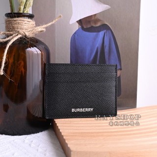 睿鈞國際精品 BURBERRY 8014662 燙銀簡約牛皮隨身證件卡夾.黑 現貨