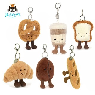 jellycat GB 英國 食品 麵包 飲料 吊飾 掛件 鑰匙扣 可頌 蝴蝶圈 法棍 咖啡豆 咖啡杯 奶茶杯 吐司