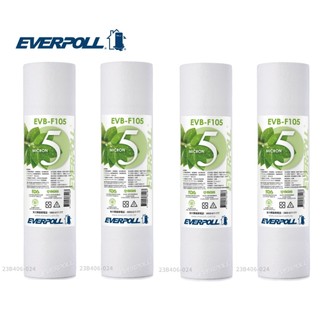 【EVERPOLL】EVB-F105 5微米PP濾芯 濾心【四入特惠組｜10吋標準規格濾心｜F105｜5M PP】