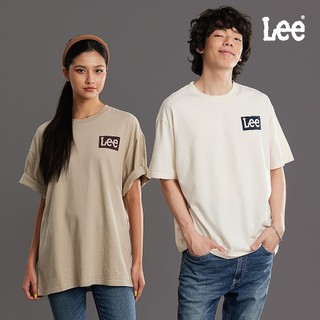 Lee 方框LOGO短T 男女適穿 米 黑 卡其 LB602105