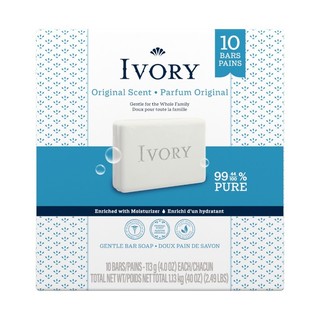IVORY 原味香皂 113g x 10 (新舊包裝,產地以實際包裝上標示為準,隨機出貨)【萬家福】