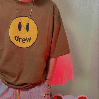 Drew House 笑臉短T 男女同款 寬鬆Oversize 短袖T恤 情侶上衣 潮流短T 比伯同款 圓領短袖