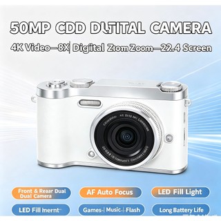 4K CCD Digital Camera – Dual-Lens Selfie & Vlog Camera