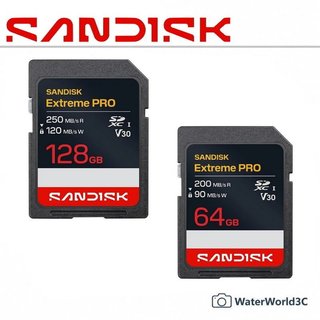 【水世界3C】SanDisk Extreme PRO SDXC 64G 128G 記憶卡 V30 UHS-I