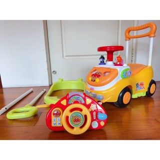 ANPANMAN 麵包超人 日本製 三用學步車 滑步車 DX豪華版 適合10M~5Y (二手，功能正常)