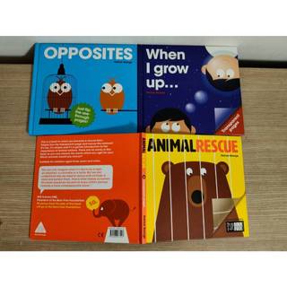 二手微瑕英文童書 Opposites When I Grow Up Animal Rescue 透明膠片書 繪本故事書