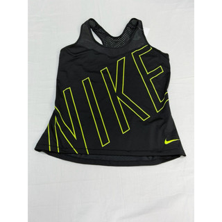 （110）Nike Pro HyperCool Explode 黑色螢光黃大字LOGO網眼運動背心