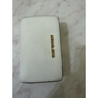 Michael kors MK二手短夾 白色