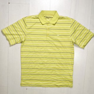 Nike Golf Dri-FIT 男款橫條紋高爾夫彈性短袖Polo衫 L號