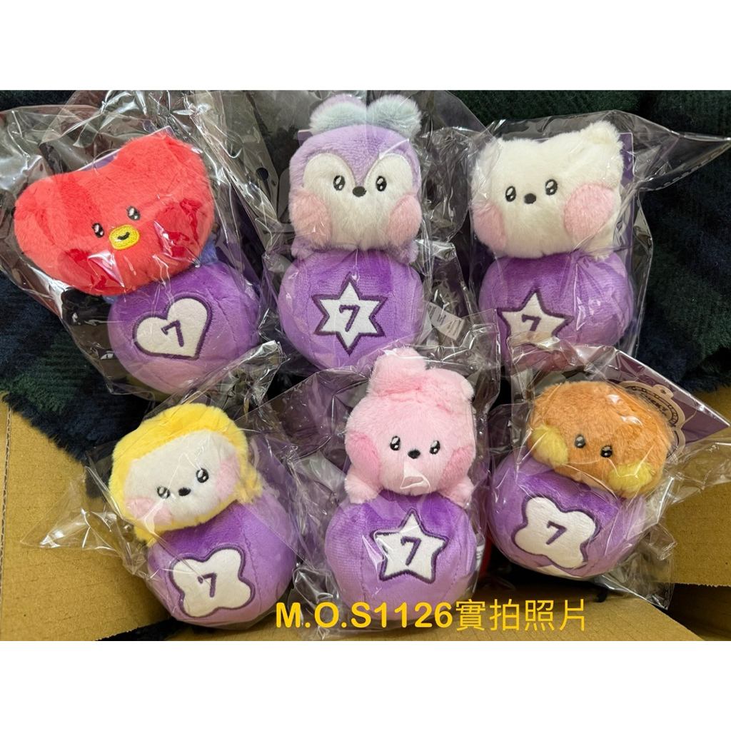 M.O.S1126 [新年優惠正品現貨] BT21 minini  LUCKY GATCHA  幸運7 娃娃 吊飾娃