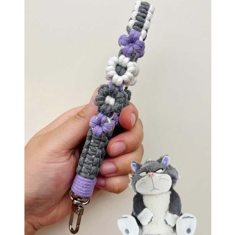 「魯斯佛」風格手工編織掛繩/吊飾#迪士尼魯斯佛#仙履奇緣#路西法貓#壞壞貓#跩跩貓