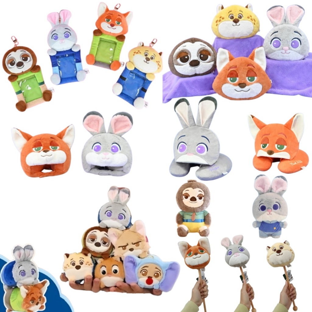 正版授權 動物方城市吊飾   動物方城市頭型玩偶 尼克玩偶 茱蒂玩偶 洪金豹趴姿吊飾 樹懶快俠票卡包 zootopia