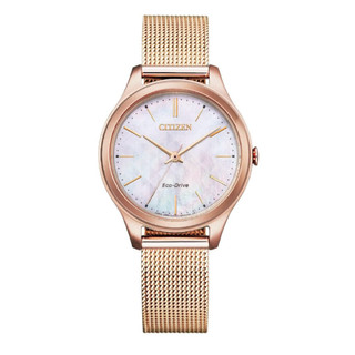 CITIZEN 星辰 Eco-Drive 典雅大方米蘭時尚女錶(EM0508-80Y)