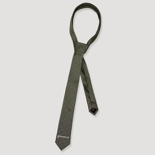 【GSELECT】QUEST Houndstooth Tie 復古 千鳥格 刺繡logo 手打 領帶