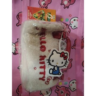 三麗鷗Hello Kitty 絨毛 包包 飲料袋 提袋 化妝包 收納袋
