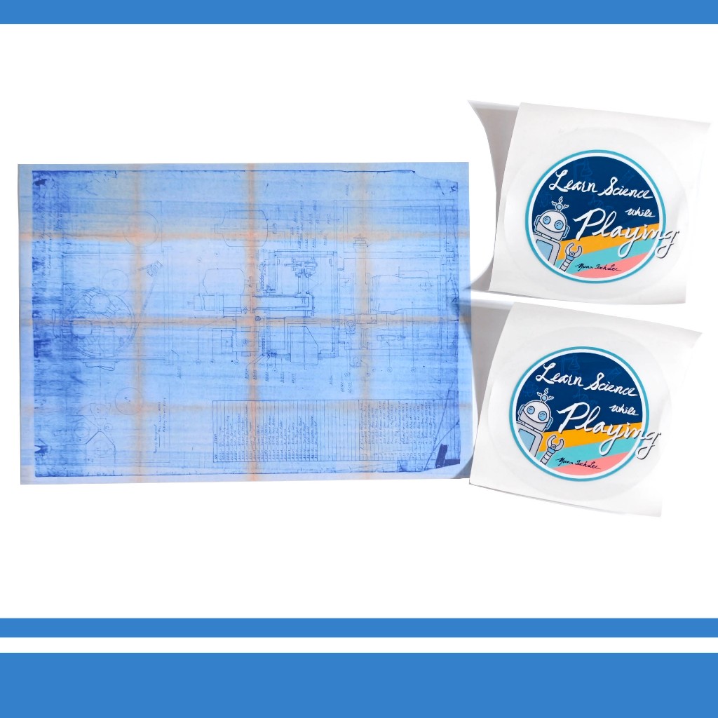 李遠哲 藍晒圖 明信片 看見分子相遇的奇妙 臭氧層之謎 手稿 貼紙 士林 科教館 諾貝爾獎得主 科學