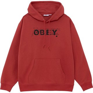 OBEY 112844198-RED SCRIBBLE PREMIUM PULLOVER HOODIE 帽T (紅色)