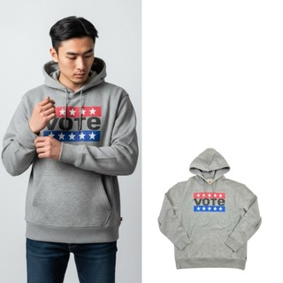 選舉 投票 帽t vote Levis 帽T 落肩 寬鬆 無刷毛 仿舊logo 長袖 上衣 連帽 男女皆可 #8796