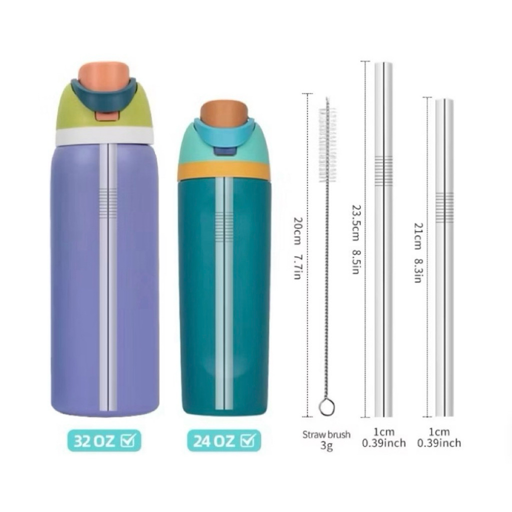 現貨 適用於 Owala 16oz 24oz 32oz 304不鏽鋼吸管 straw for freesip