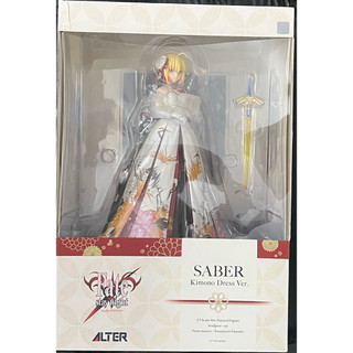 微盒損 代理版 ALTER Fate 賽巴 Saber 和服 禮服 1/7 LED發光底座