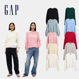 Gap 女裝 圓領長袖針織衫 多款規格任選 (850199&844751)