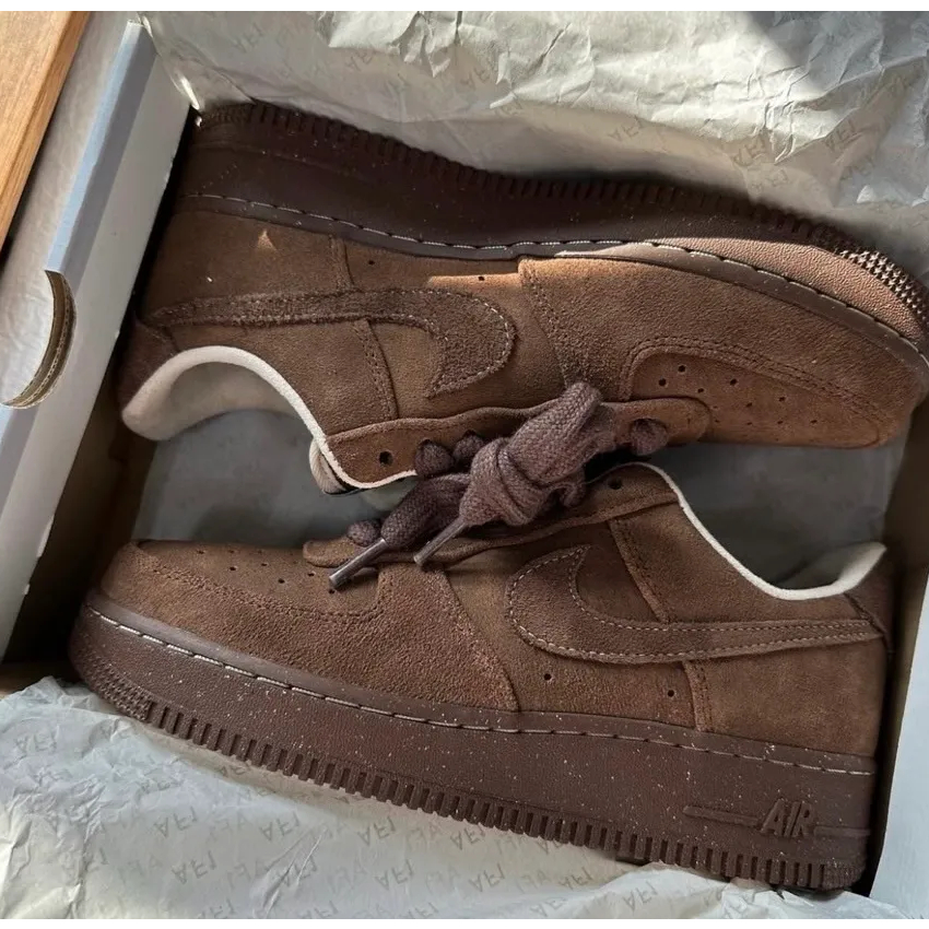 Nike Air Force 1 摩卡棕奶油 美拉德 棕色 咖啡色 麂皮 AF1 FQ8901-259