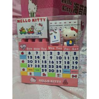 Hello Kitty凱蒂貓~萬年曆積木~日曆擺件~