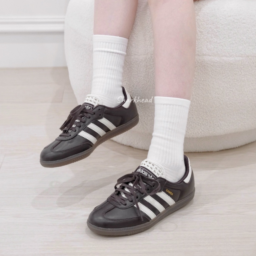 【Sharkhead】現貨 Adidas Samba 德訓鞋 深棕 摩卡 鏤空 咖啡 三線 巧克力 美拉德 IH3982